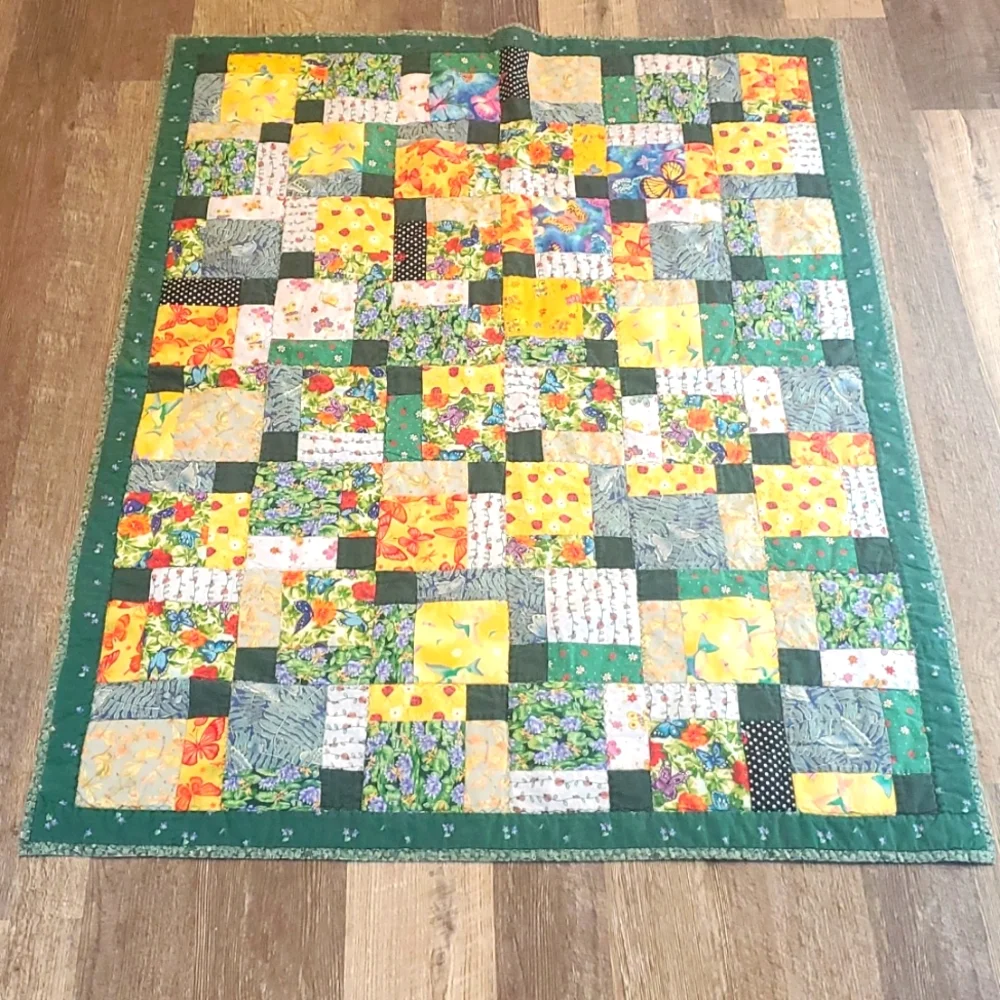 Quilt Baby Blanket Floral Butterfly Honeybird Ladybug Dragonfly Cotton Southwest
